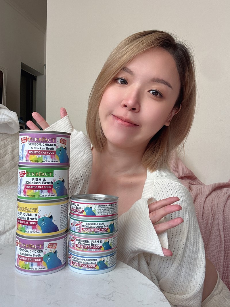 女人知己試用大隊,口碑行銷,部落客行銷,PURRFACT 波菲特貓用主食罐,主食罐,PURRFACT波菲特,貓主食罐,貓罐,PURRFACT波菲特貓用主食罐,魚肉蔓越莓主食罐,鮮嫩雞主食罐,鹿肉雞肉主食罐,牛肉鵪鶉貓主食罐,干貝蠶蛹配方,鱷魚肉白木耳配方,雞肉魚肉配方,安心鶉配方,評價,體驗,適口性佳,心得,成貓適用,高齡貓適用,質地是慕絲狀